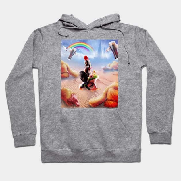 Warrior Cat Riding Frog in Desert Hoodie by Random Galaxy